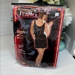 Roaring 20s Flapper Costume - Black (Size XL or 14/18)